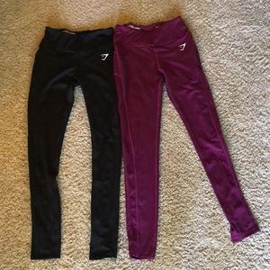 Gymshark sculpture leggings, pair of 2